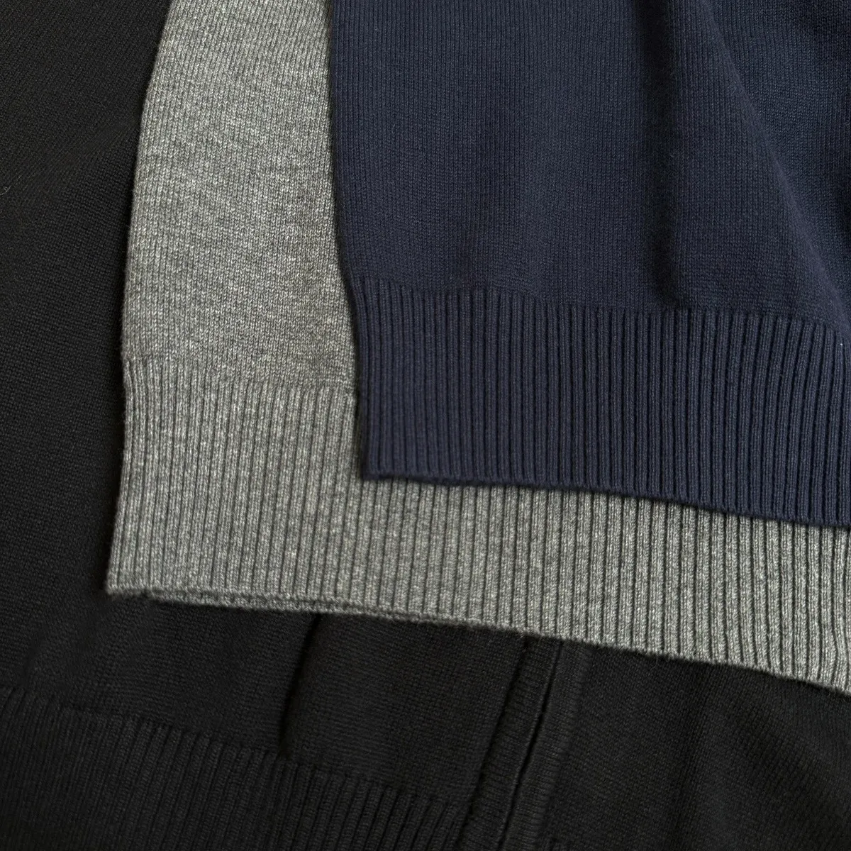 P220 M401#Ralph Lauren pony embroidered zipper sweater Color: black royal blue dark gray Size: M-XXL